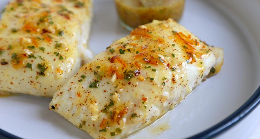 Orange Dijon Grilled Halibut